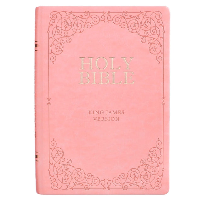 KJV Bible Giant Print Full-Size Faux Leather, Pink)