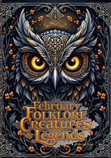 February Folklore Creatures and Legends Coloring Book: Mythical Beasts, Protective Spirits, and Intricate Fantasy Line Art for Relaxing Adult Coloring