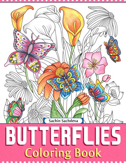 Butterflies: Coloring Book for Adults