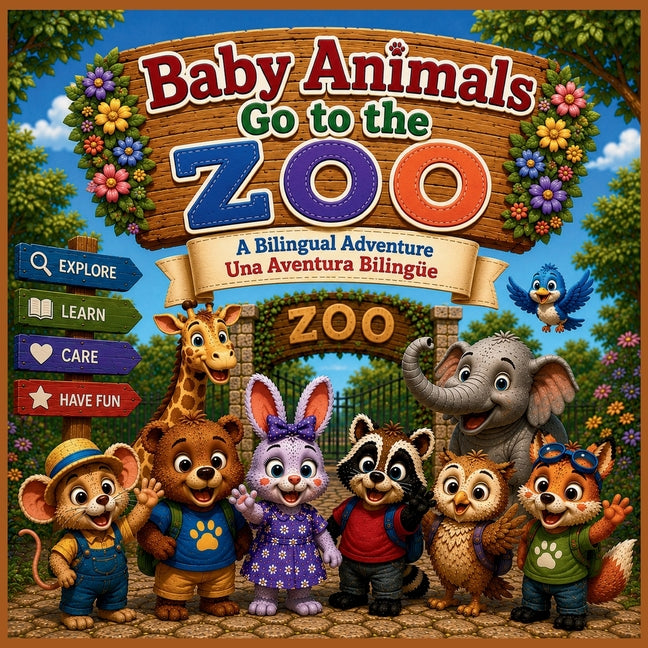 Baby Animals Go to the Zoo: A Bilingual English Spanish Picture Book for Kids About Zoo Animals, Friendship, Learning, and Adventure