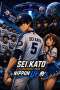 Manga Style Sei Kato Baseball Hero