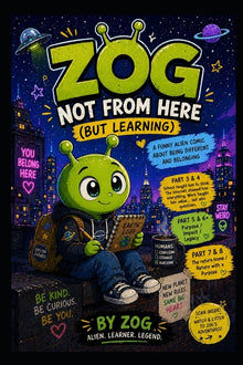 Zog: NOT FROM HERE (BUT LEARNING): A Funny Alien Comic About Being Different
