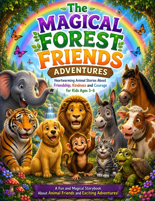 The Magical Forest Friends Adventures: A Fun and Heartwarming Animal Story Book for Kids Ages 3-6 Featuring Tiger, Dog, Monkey, Cat, Lion, Donkey, Ele