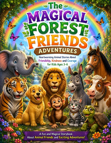 The Magical Forest Friends Adventures: A Fun and Heartwarming Animal Story Book for Kids Ages 3-6 Featuring Tiger, Dog, Monkey, Cat, Lion, Donkey, Ele