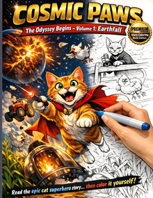 Cosmic Paws: The Odyssey Begins - Volume 1: Earthfall: An Epic Superhero Cat Adventure Full of Humor, Heart & Explosive Action
